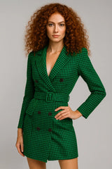 Herfst en Winter Vrouwen Fashion Lange Mouwen Riem Dubbele