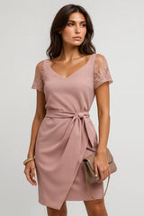 Women Elegant Lace Half Sleeve