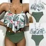 Printed Multicolor High Waist Bikini-1
