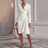 Effortlessly Chic V-Neck Midi Dress