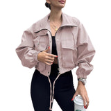 Chic Zip-Up Short Trench Jacket