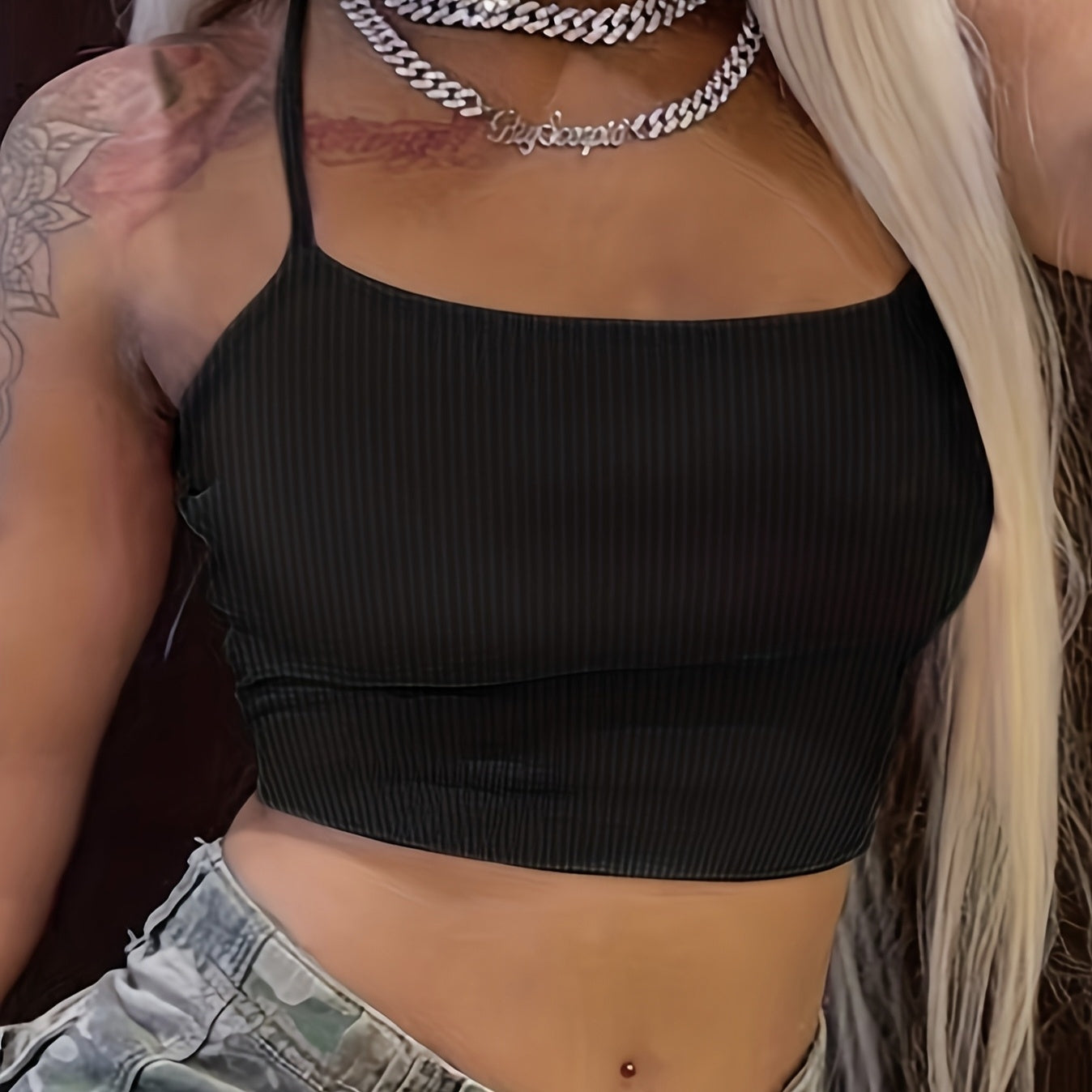 Women's Solid Color Elastic Off-Shoulder Tank Top – Flattering & Stylish