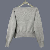 Off-Shoulder Cropped Sweater