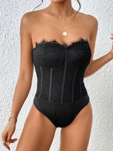 Perfee Strapless Sweetheart Neck Bodysuit-5