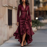 Vintage A-Line Ruffle Maxi Dress