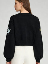 Sun & Moon Embroidered Cardigan