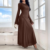 Effortless Elegance Trumpet Sleeve Dress