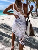 Fringe Scoop Neck Cover-Up-6