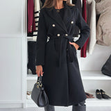 Wool Double-Breasted Trench Coat