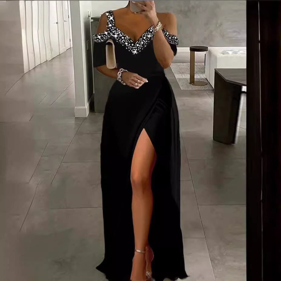 Effortless Off-Shoulder Spaghetti Dress