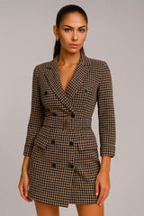 Herfst en Winter Vrouwen Fashion Lange Mouwen Riem Dubbele