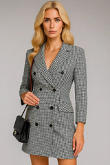 Herfst en Winter Vrouwen Fashion Lange Mouwen Riem Dubbele