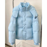 Cozy Hooded Puffer Jacket – Winter Warmth with Style-Blue-4