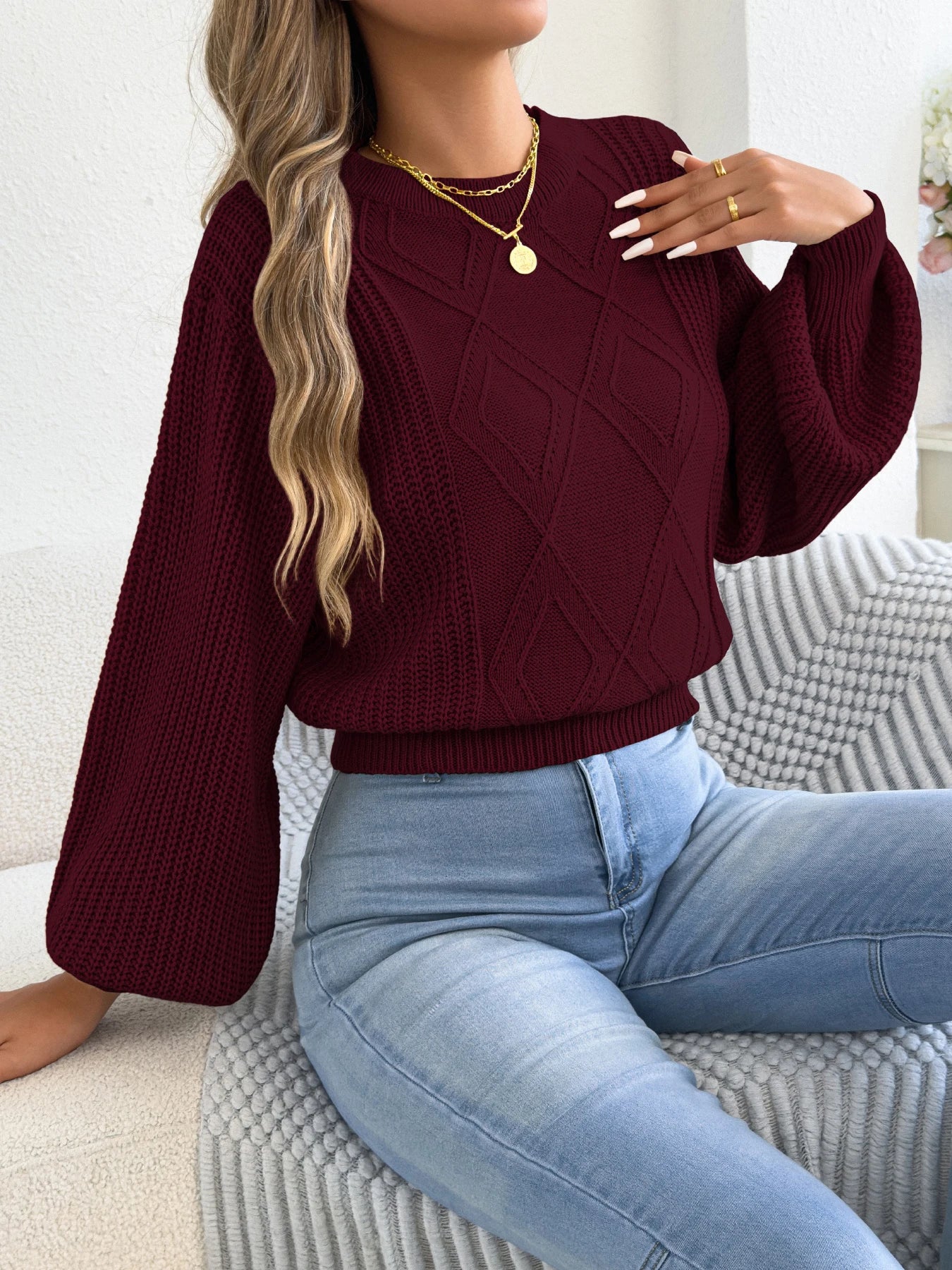 Structured Cable Knit Layer