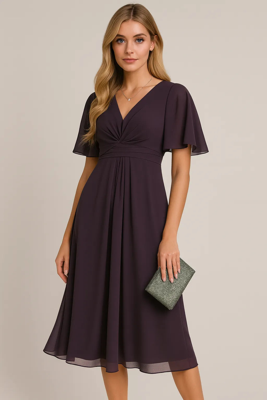 Mode effen kleur en V-hals taille trimmen Casual grote