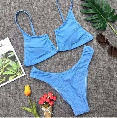 Bikini multi-color optional swimsuit-Lakeblue-13