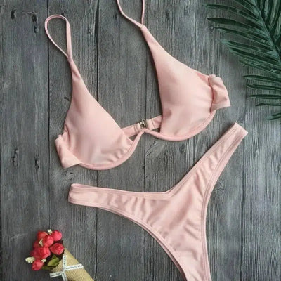 Bikini multi-color optional swimsuit-Pink-4