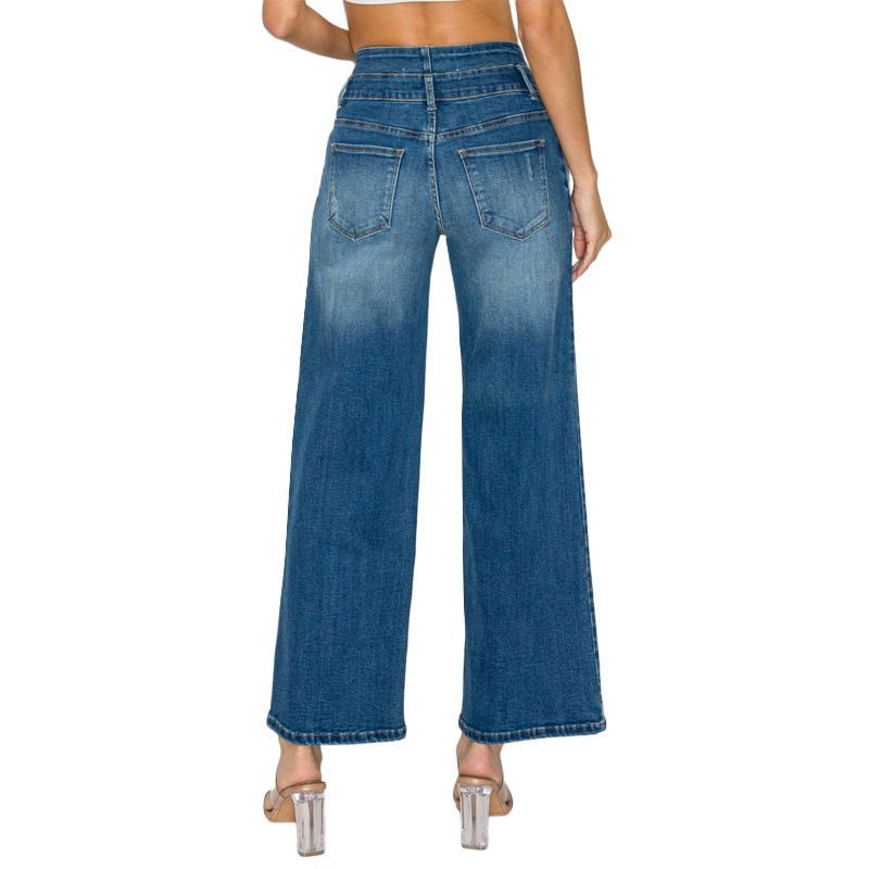 Medium Blue Wide Leg Jeans