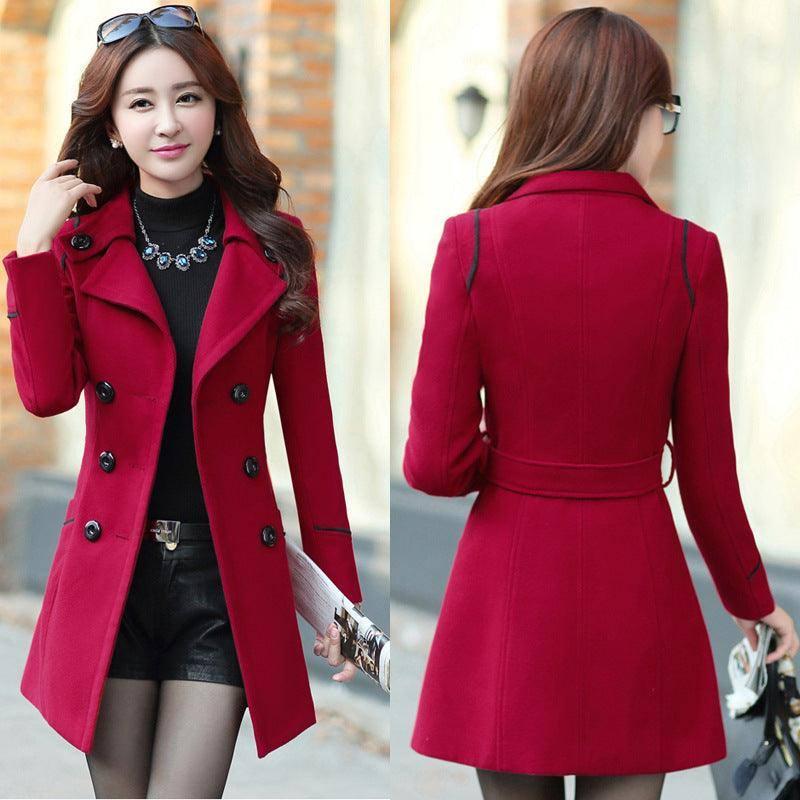 19 Autumn And Winter Korean Style Coat Double-breasted-8