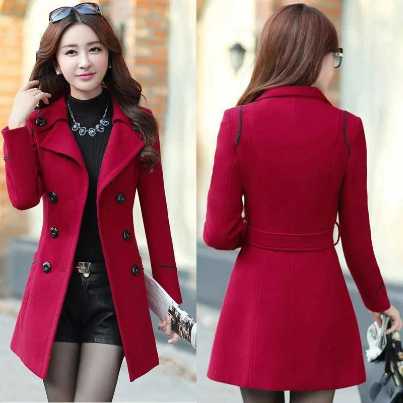 19 Autumn And Winter Korean Style Coat Double-breasted-8