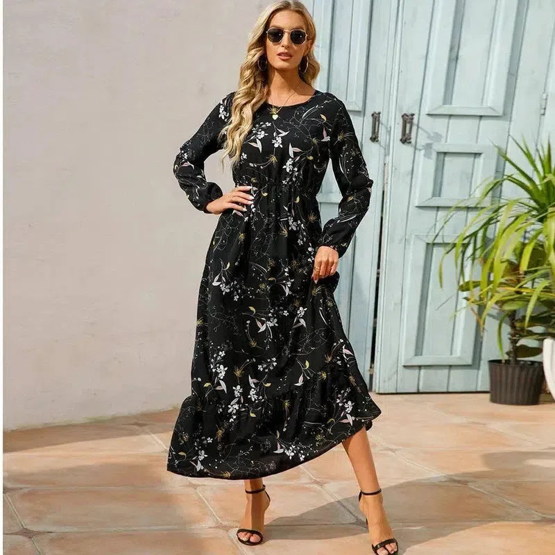 Sping Summer Bohemian Women Maxi Dress Casual Long-4-10