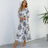 Sping Summer Bohemian Women Maxi Dress Casual Long-8-20