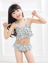 A creative Korean smallfloral swimwear bikinis suit a child-S-2