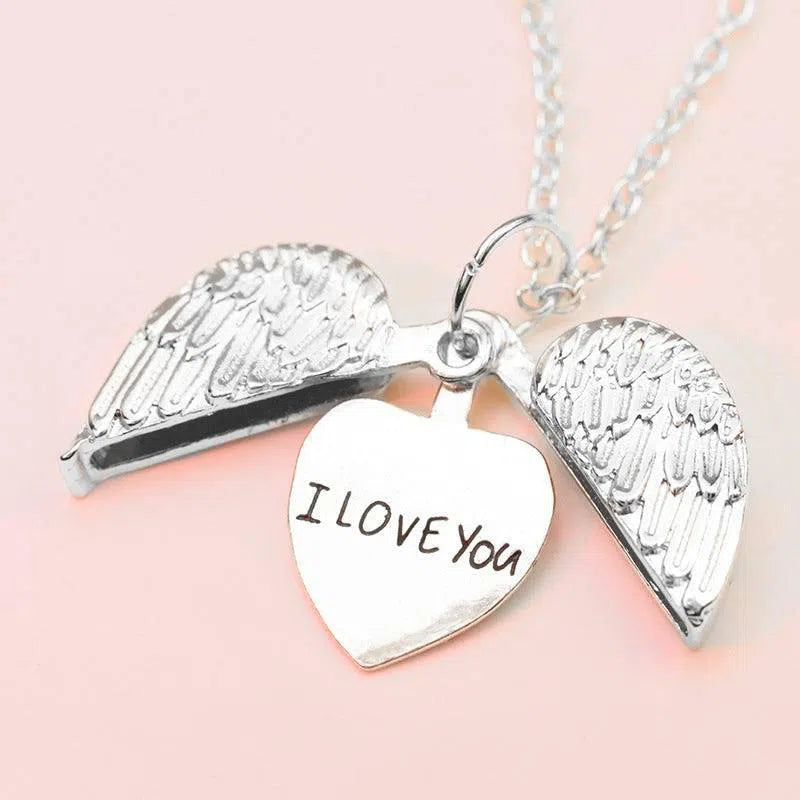 Ornament European And American Women's Fashion Necklace Open Box Letters-Silver-7