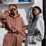 Autumn And Winter Women's Casual Hoodie Coat Sports Suit-3