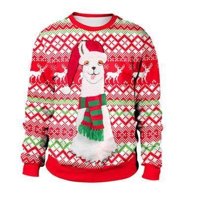 Autumn Winter Fashion Ugly Christmas Sweater Santa Elf Funny-2Figure-1