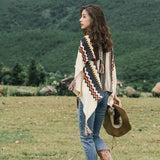 Bohemian Style Tassel Cape Knitted Warm Scarf-10