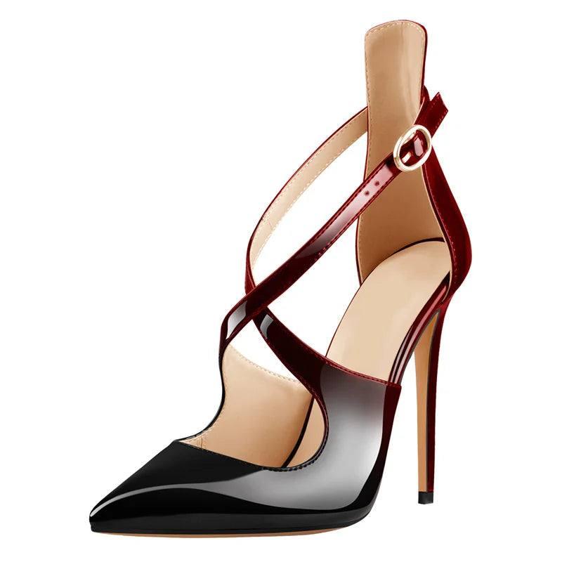 Chic Black and Red Stiletto Heels for Women-1