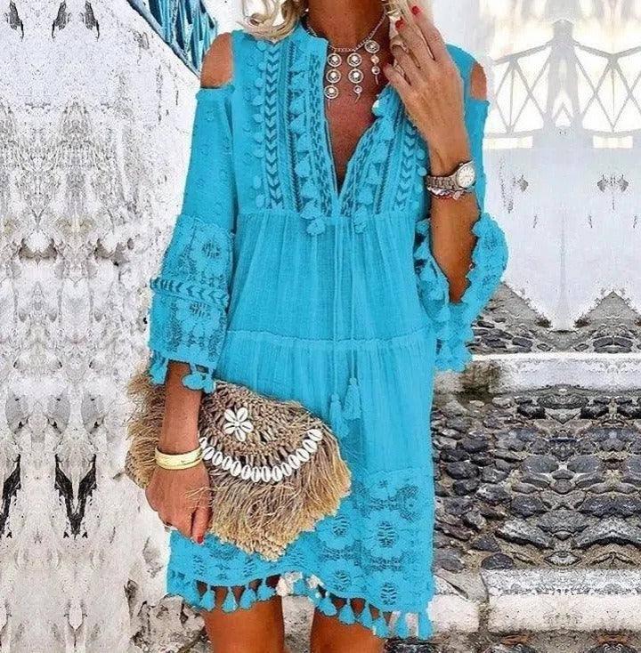 Chic Long Fringe Dress for Every Occasion-8