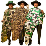 Chic Plus Size Camo Poncho & Faux Leather Pants-2