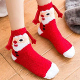 Christmas Supplies Coral Fleece Tube Socks Warm Slipper Bed-Figure 20-1