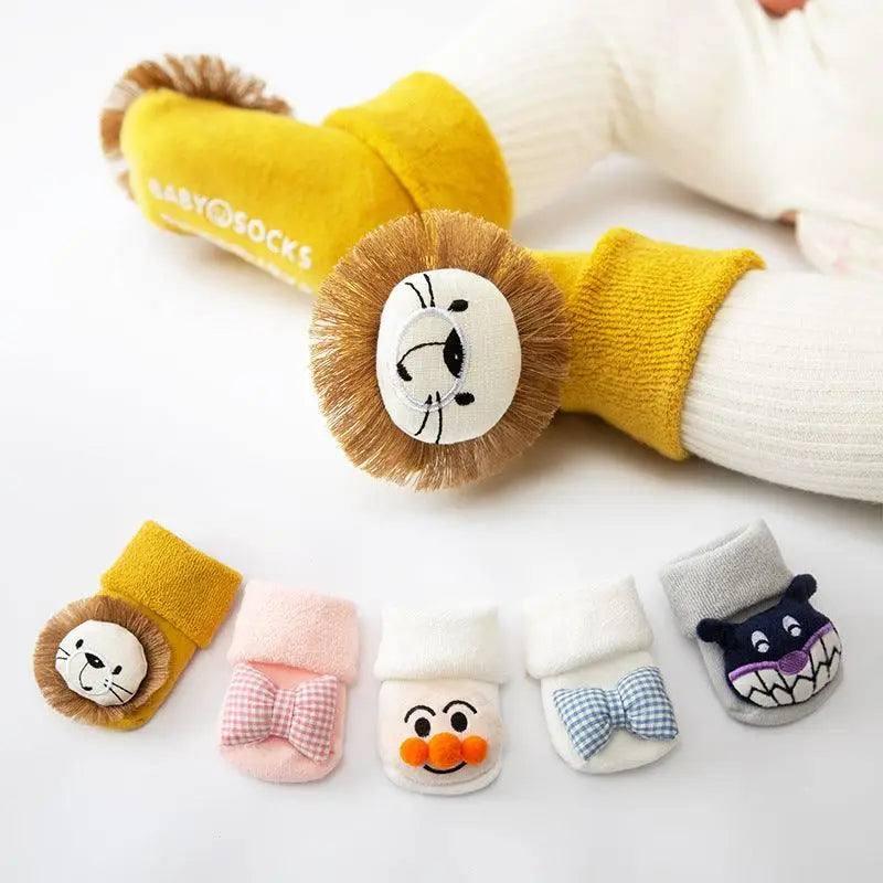 LOVEMI - Cotton Baby Socks Girls Boys Rubber Anti Slip Floor Cartoon