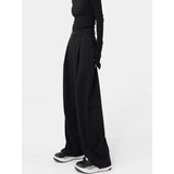 Design Mop Draping Effect Wide-leg Pants-4