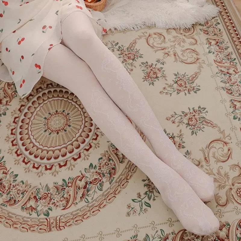 Double-layer Fleece-lined Black Silk Stockings Women-Bleach-9