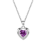 925 Heart-shaped Rhinestones Necklace Luxury Personalized Necklace For Women Jewelry Jewelry Valentine's Day Gift-9