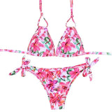 Europe And America Sexy Peach Bikini Set Hot Spot In Europe-S-1