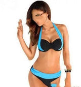 European And American Beach Sexy Stitching Split Swimsuit-5