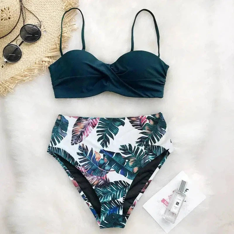 European And American Style Bikini Print Swimsuit-S-8