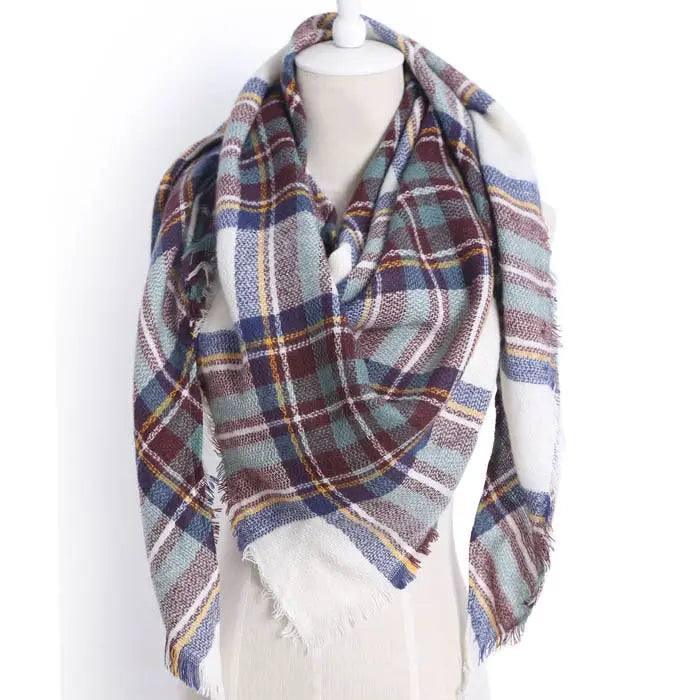 European And American Triangle Cashmere Women's Winter Scarf-15