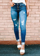 Fashion Holes Skinny Jeans-6