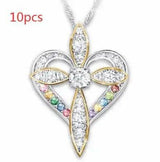 Fashion Love Heart Shaped Cross Pendant-Loveheartshapedcross-4