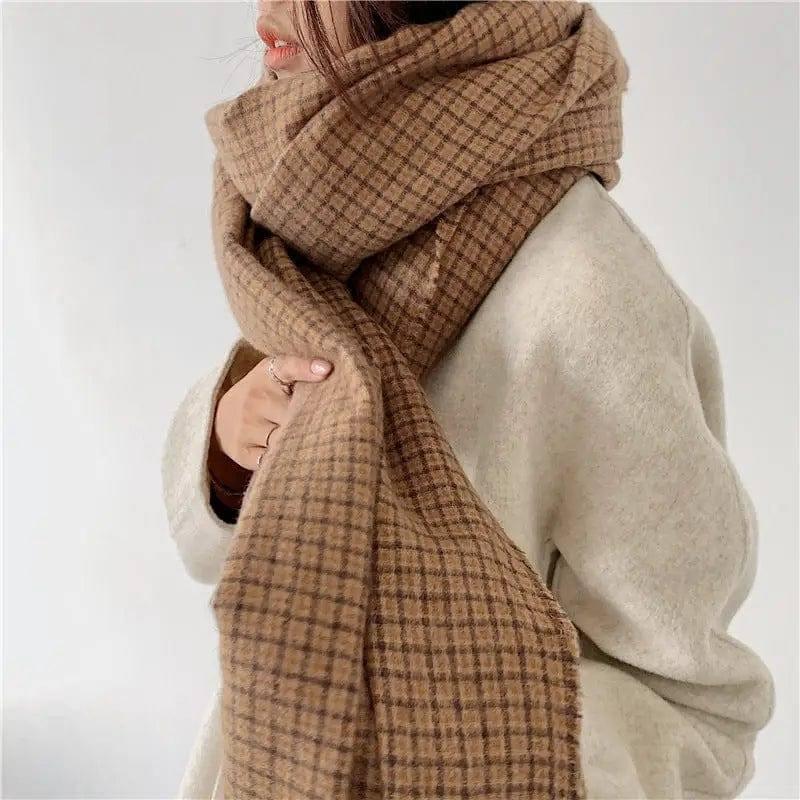 Fashion Winter Plaid Scarf Ladies-4