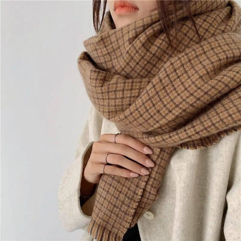 Fashion Winter Plaid Scarf Ladies-5