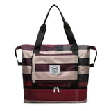 Foldable Travel Duffel Bag Fitness Waterproof Dry And Wet-Wine red-1