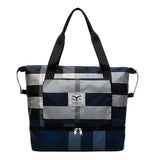 Foldable Travel Duffel Bag Fitness Waterproof Dry And Wet-Dark blue-3