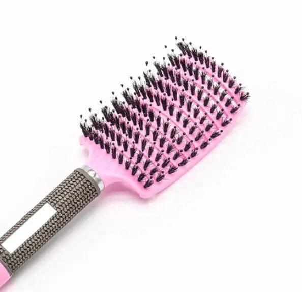 Hairbrush Anti Klit Brushy Haarborstel Women Detangler Hair-Pink-4